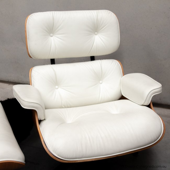 Eames white lounge chair