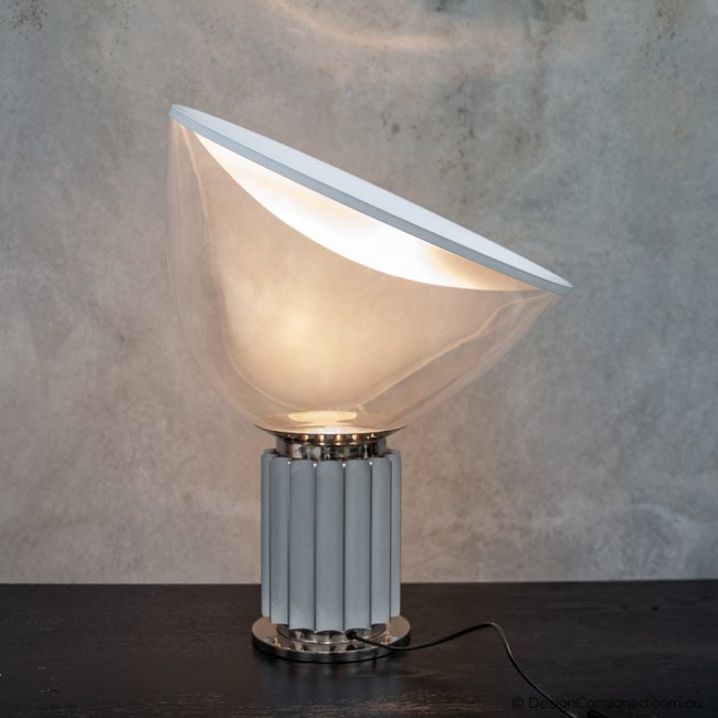 large silver Taccia lamp from Flos