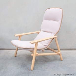 oak lilo lounge chair from moroso at www.designconsigned.com.au