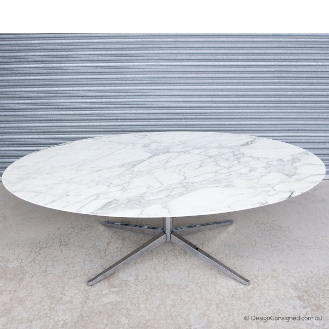 Florence knoll oval marble table