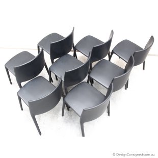 achille leather dining chairs by JM Massaud for sale