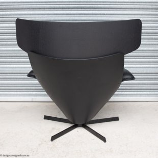 Almora black leather lounge chair B&BItalia sale