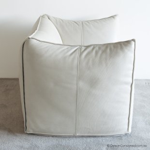 vintage leather le bambole armchair by Mario Bellini