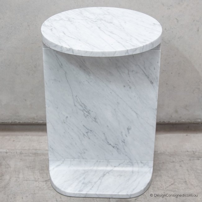 Tondo marble side table for sale