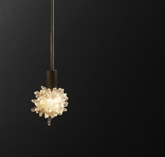 sugar bomb crystal pendant light by Christopher Boots