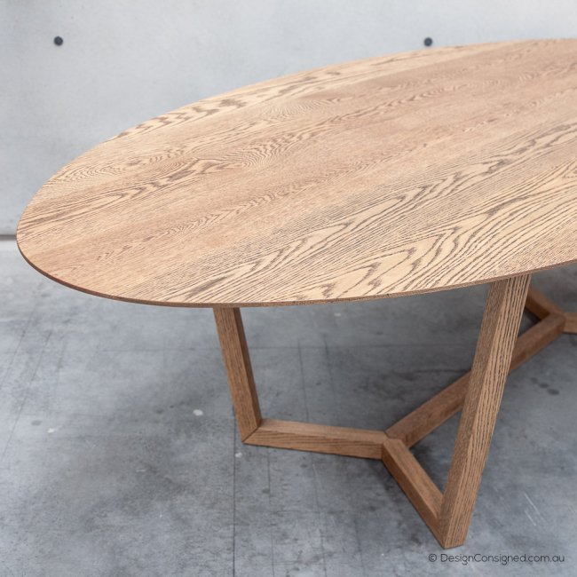 Atticus oval oak dining table