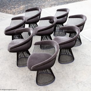 set of 8 planter chairs by knoll for sale