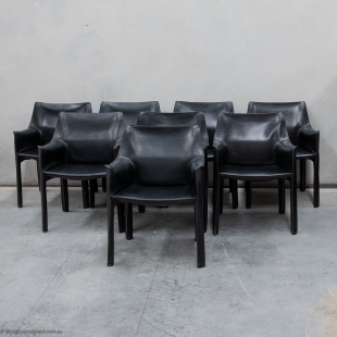 8 black Cab chairs for sale