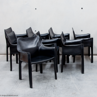 vintage set of 414 cab chair cassina