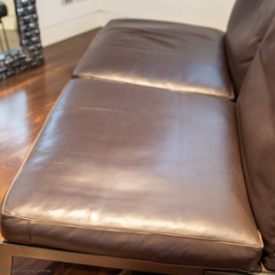 Happy 2 seater leather designer sofa flexform sale