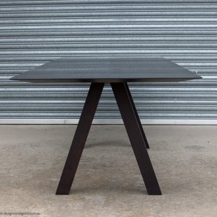 stained oak Trestle table by John Pawson for Viccarbe