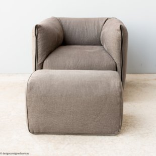 Mia armchair with footrest MDF Italia at Design Consigned