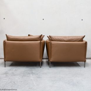 preowned leather lounge chair by moroso designer home furniture