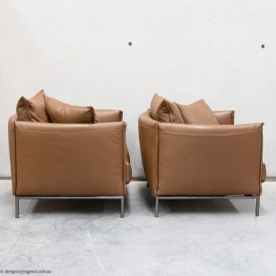 collect preowned leather gentry armchair by Patricia Urquiola for Moroso design