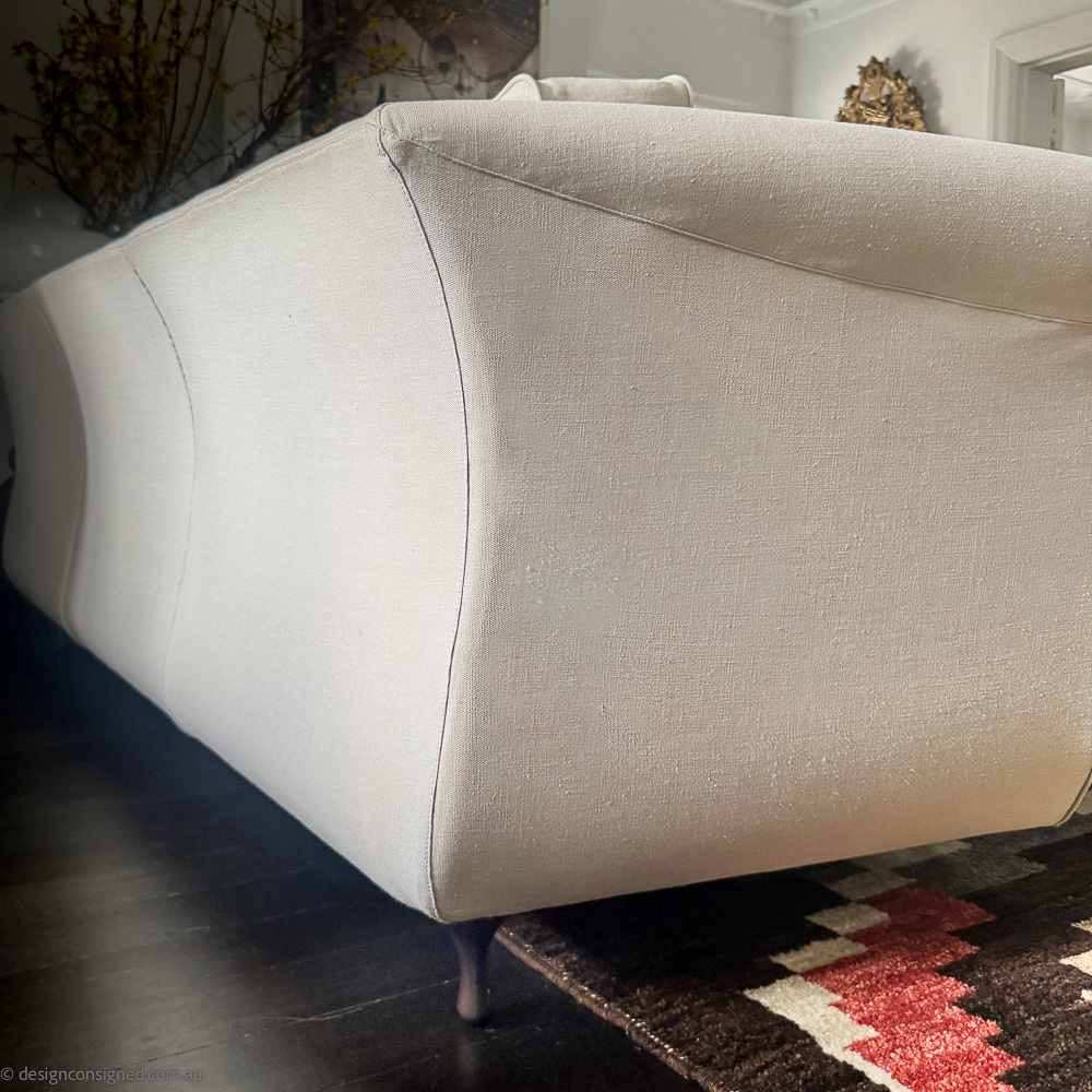 Big Mama sofa by Massimo Ghini for Moroso back of Big mama linen sofa