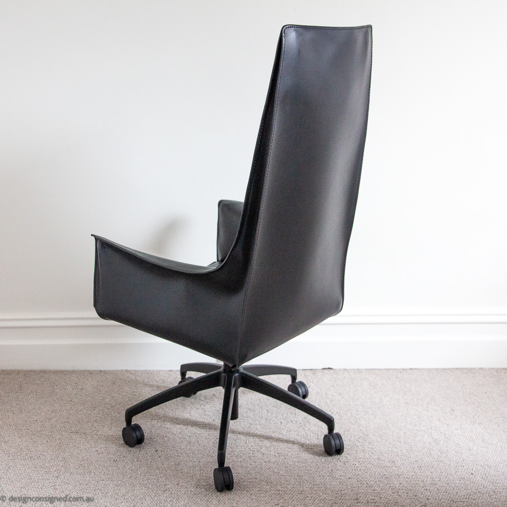 cab chair by Mario Bellini for Cassina designer furniture black leather Cab chair by Mario Bellini for Cassina home furniture