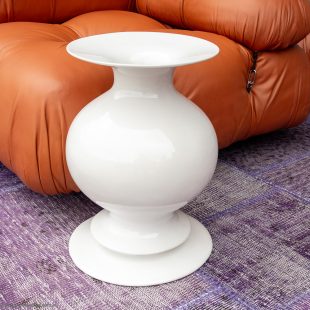 white ceramic vaso bianco by Michele de Lucchi for Produzione Privata 1990