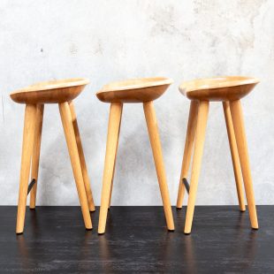 set of three designer kitchen stools by BassamFellows