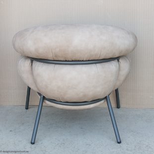back of grasso leather armchair