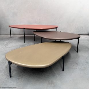 set of 3 ishino table by Dai Sugasawa for Walter Knoll design