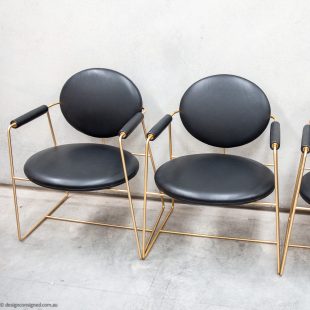 12 black leather gemma chair by Baxter