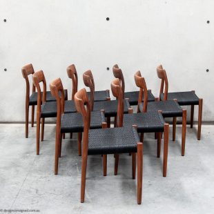10 Moller 77 papercord chairs