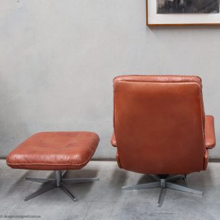 DS231 vintage leather lounge and ottoman by de side Switzerland