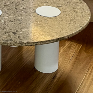 round terrazzo Ivy coffee table Grazia & Co