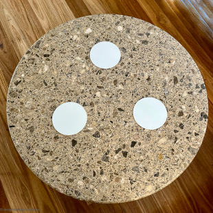 ivy round stone coffee table