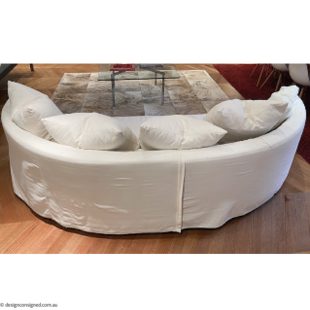 back of Crono linen sofa