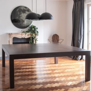 square heta table by Andrew Lowe for Lowe designer tables